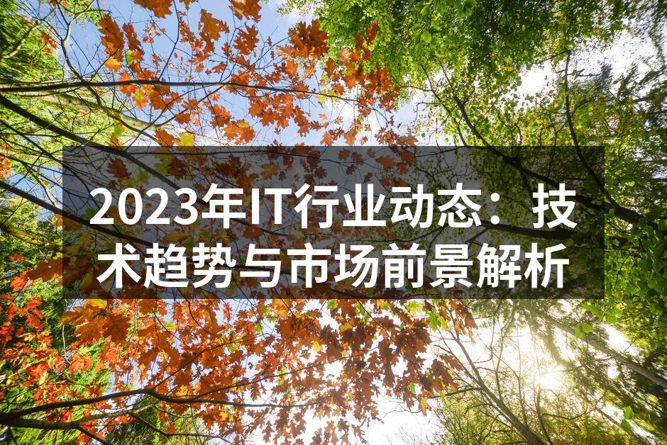 2023年IT行业技术趋势图示